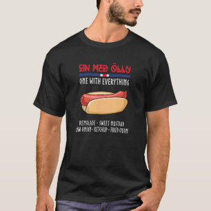 T-shirt Chien chaud islandais Pylsa Ein Med Ollu