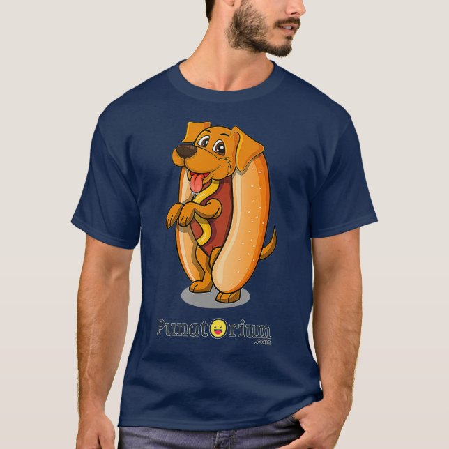 T-shirt Chien chaud mignon chiot drôle de jeu de mots (Devant)