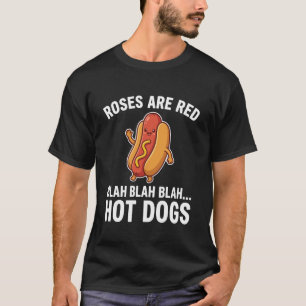 T-shirt Chien Chaud Roses sont Rouges Poème Parodie Mignon