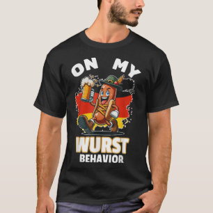 T-shirt Chien Chaud Sur Mon Comportement Wurst Drôle Homme