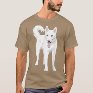 T-shirt chien chéri sibérien blanc mignon
