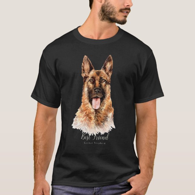 T-shirt Chien chevalier allemand Sharp (Devant)