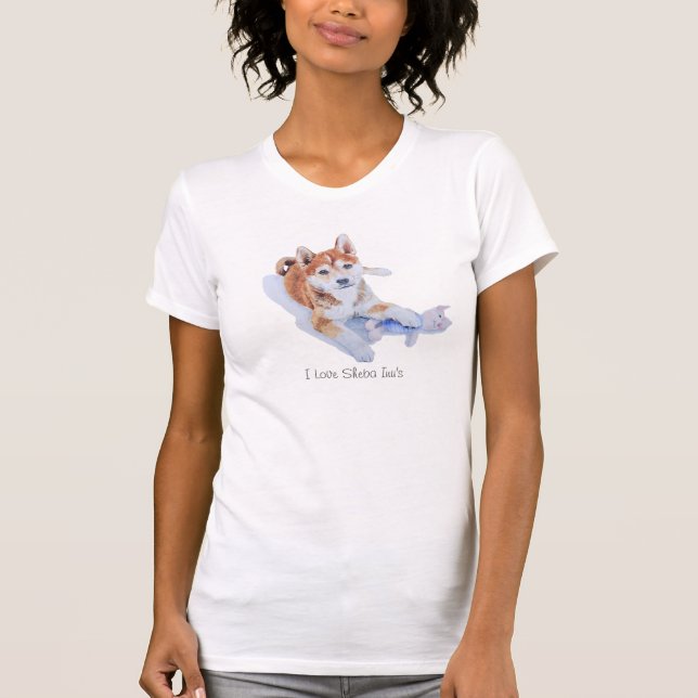 T-shirt Chien chiche chiot chicane inu avec pignon rose (Devant)
