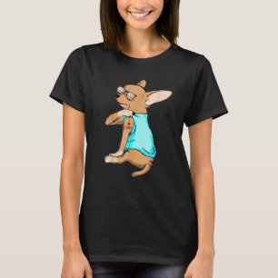 T-shirt Chien Chihuahua I Love Papa Tattoo Fête des pères