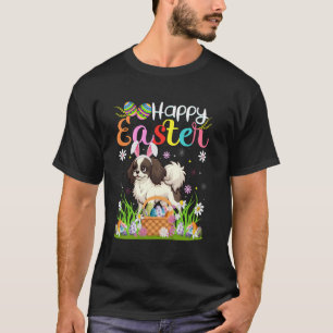 T-shirt Chien Chin Japonais Bonne chasse aux œufs de Pâque