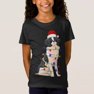 T-Shirt Chien Chin Japonais portant les lumières du Casque