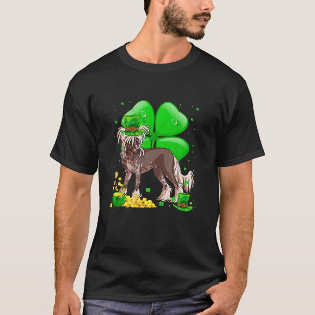 T-shirt Chien chinois arrêté Lucky Charm St. Patrick's Day (Devant)