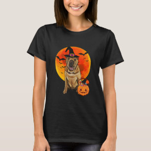T-shirt Chien chinois Shar Pei Halloween Jack-o'-lantern P