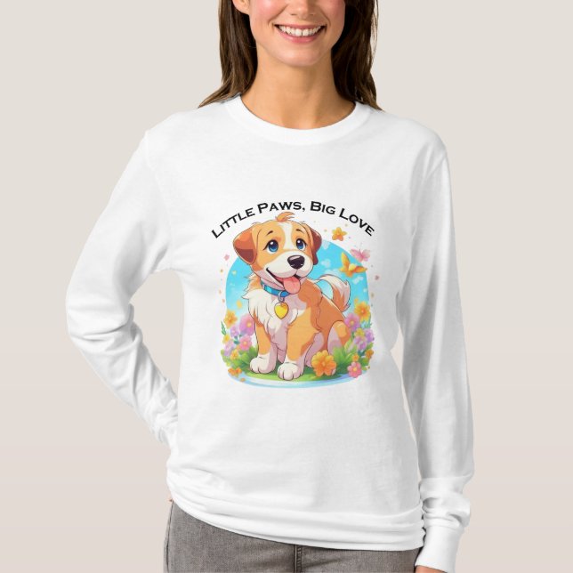 T-shirt Chien chiot mignon (Devant)