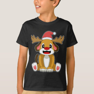 T-shirt Chien Christmas Reindeer