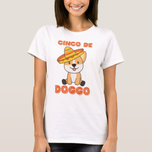 T-shirt Chien Cinco De Doggo Mexicain Sombrero Corgi