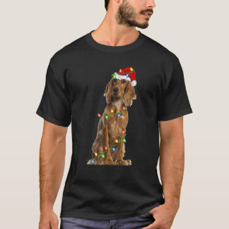T-shirt Chien Cocker Spaniel Anglais Chapeau de Père Noël 