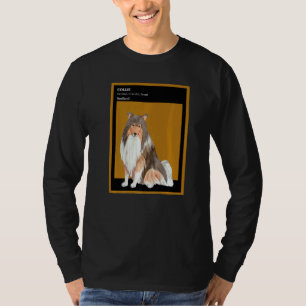 T-shirt Chien Colley à poil long Mignon Chien Chiens de