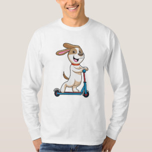 T-shirt Chien comme Biker avec Scooter
