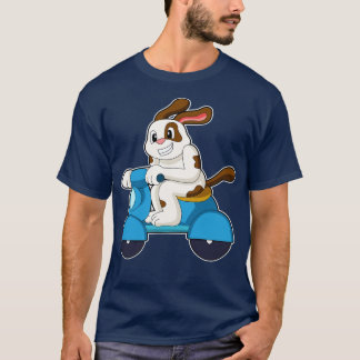 T-shirt Chien comme Biker avec Scooter 3