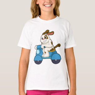 T-shirt Chien comme Biker avec Scooter.PNG