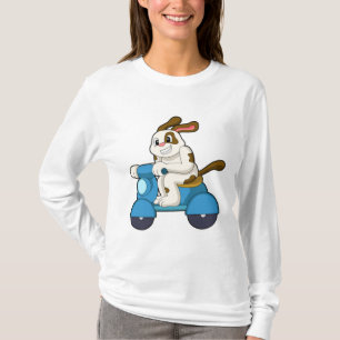 T-shirt Chien comme Biker avec Scooter.PNG