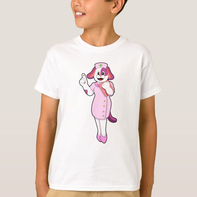 T-shirt Chien comme infirmière (Devant)