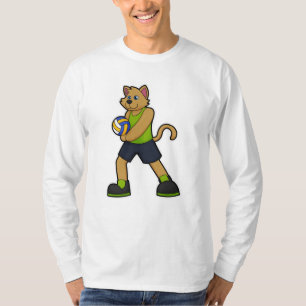 T-shirt Chien comme joueur de volleyball avec volleyball