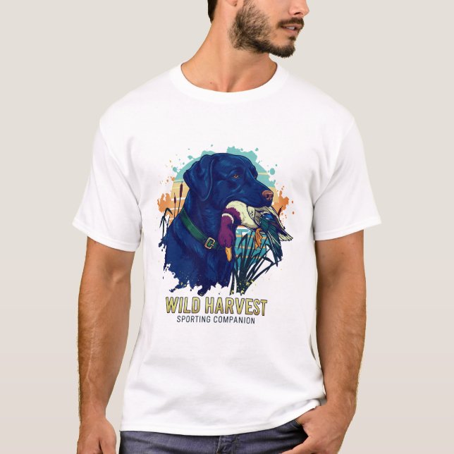 T-shirt chien compagnon de chasse sauvage (Devant)