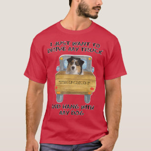 T-shirt Chien conducteur de camion Australian Shepherd