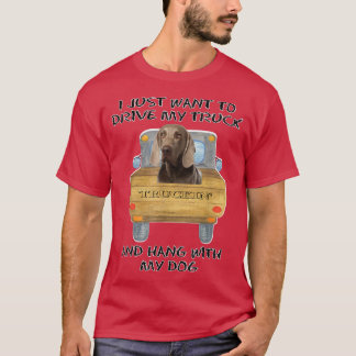 T-shirt Chien conducteur de camion Weimaraner