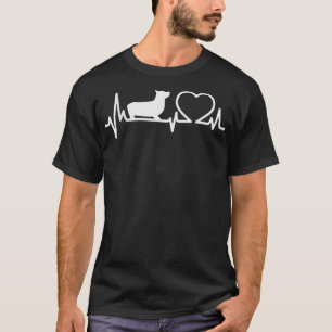 T-shirt Chien Corgi HeartbeatFunny Corgi Amoureux des chie