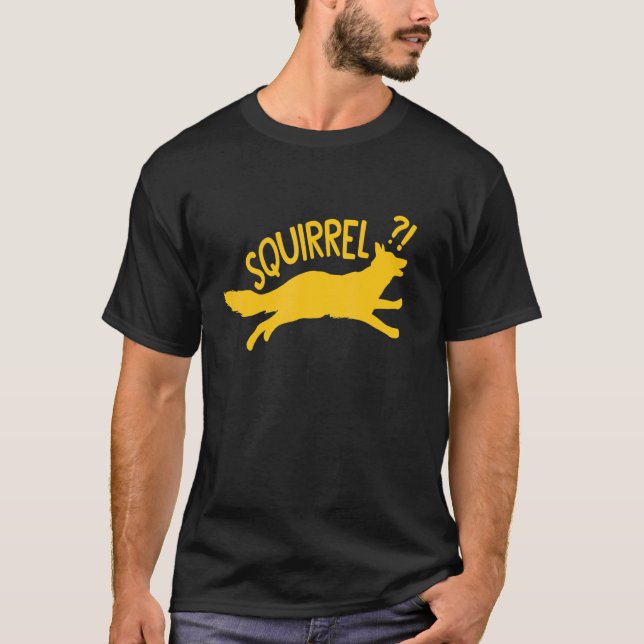 T-shirt Chien courant après l'écureuil (Devant)