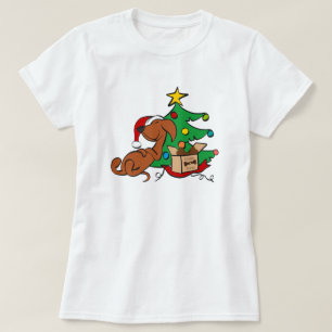 T-Shirt Chien Dachshund Ambiance de Noël