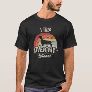 T-shirt Chien Dachshund Vintage Retro I Trier Sur Ma Femme