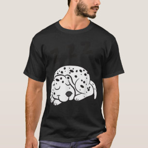 T-shirt Chien dalmate Pajama Drôle Dormant Chien dalmate 