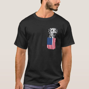 T-shirt Chien Dalmatien Drapeau Américain Patriotique 4 Ju