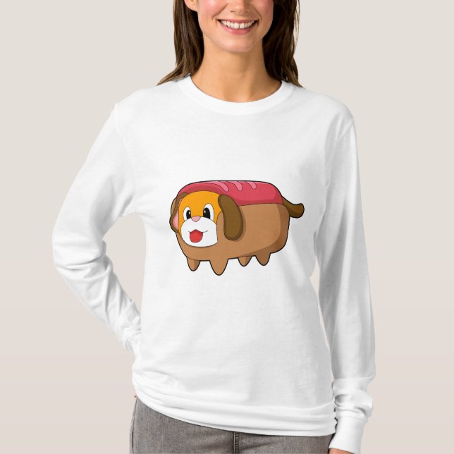 T-shirt Chien dans Hotdog (Devant)