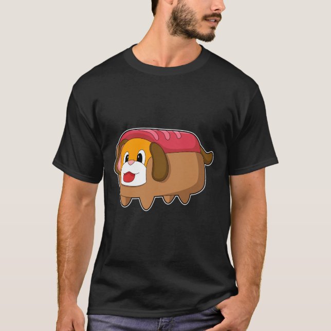 T-shirt Chien dans Hotdog (Devant)