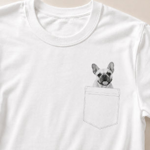 T-shirt Chien Dans La Poche Photo De Compagnon Personnal