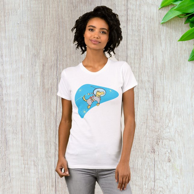 T-Shirt Chien Dans L'Espace Femme (Créateur téléchargé)