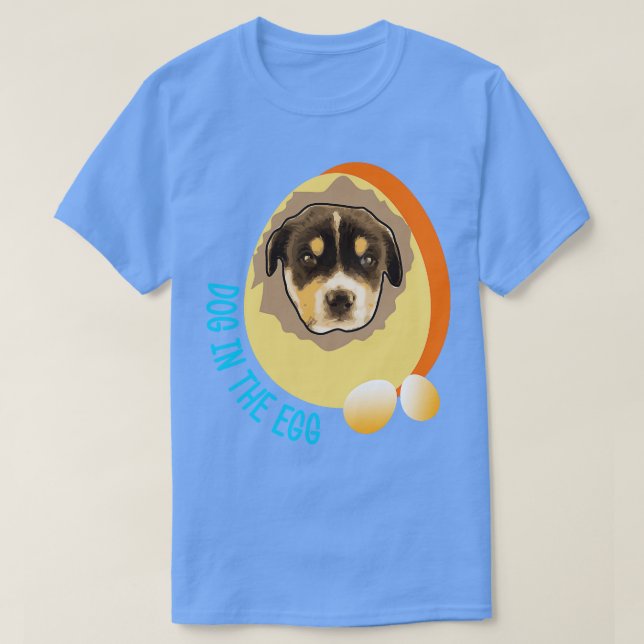 T-shirt chien dans l'oeuf 13 (Design devant)