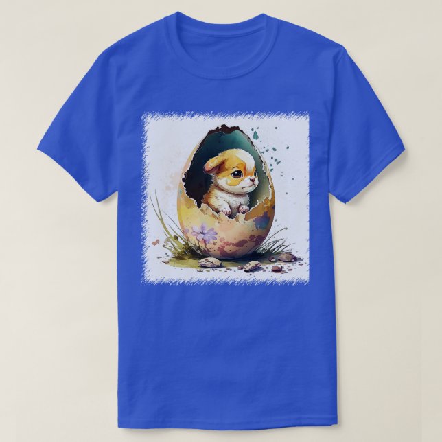 T-shirt Chien dans l'oeuf 157 (Design devant)