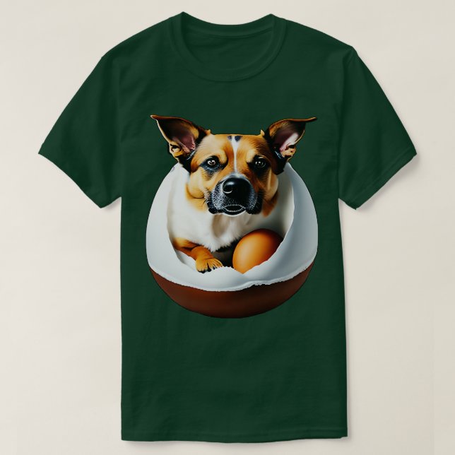 T-shirt Chien Dans L'Oeuf Drôle 1 (Design devant)