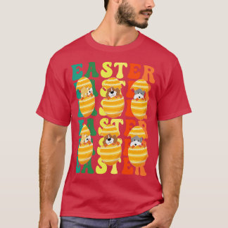 T-shirt Chien dans l'oeuf Drôle Jour de Pâques Mignonne Ch
