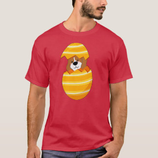 T-shirt Chien dans l'oeuf Drôle Jour de Pâques Mignonne Ch