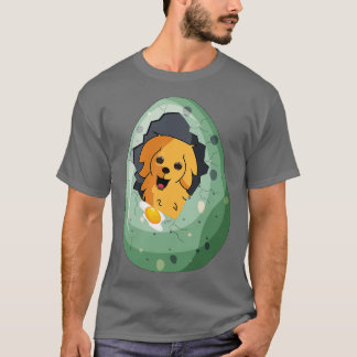 T-shirt Chien dans l'oeuf drôle stickers design tendance s