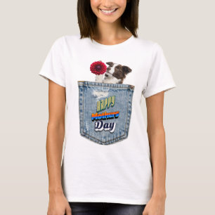 T-shirt Chien dans un tee-shirt poche