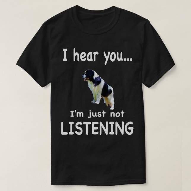 T-shirt Chien d'atterrissage - Landseer (Design devant)