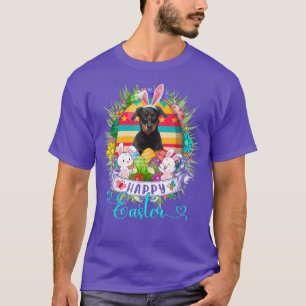 T-shirt Chien De Beauceron Dans Les Oeufs De Pâques Basket