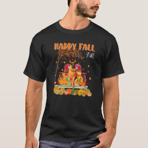 T-shirt Chien de berger allemand Automne Citrouille Camion