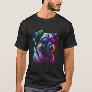 T-shirt Chien de Berger Anatolien propriétaire Vaporwave N