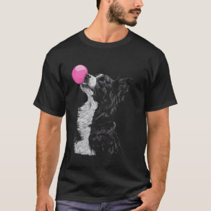 T-shirt Chien de berger australien soufflant du chewing-gu