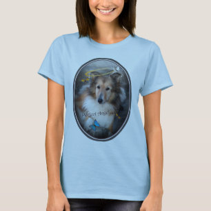 T-shirt Chien de berger de Shetland "habillement de l'ange