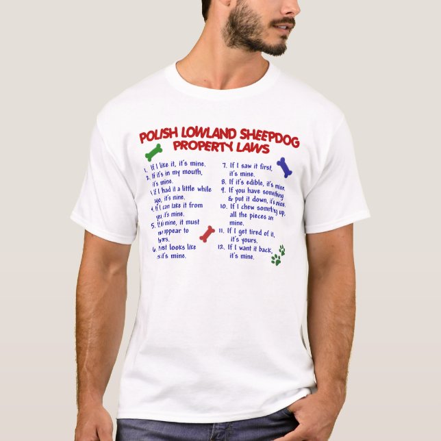 T-SHIRT CHIEN DE BERGER POLONAIS PL2 DE PLAINE (Devant)